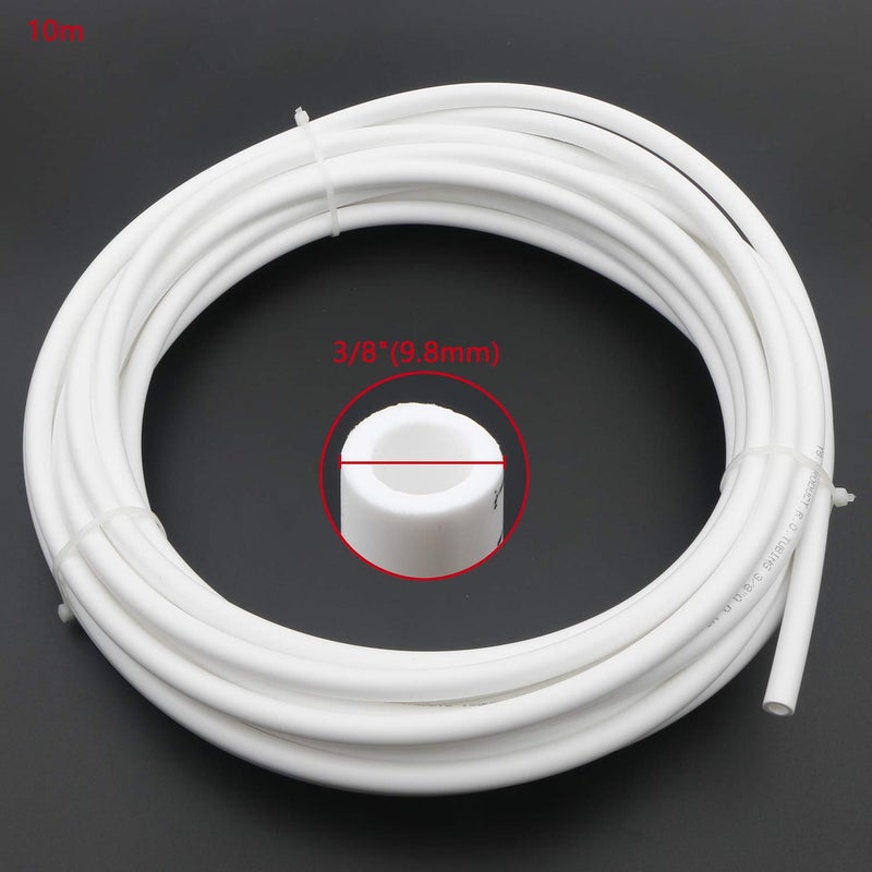 Pxyelec 3/8 inch 10 Meters Length PE Tubing Hose Pipe for RO Water Filter System White, 3/8 inch Quick Connect Water Purifiers Tube Fittings(I +T+ Ball Valve Type) - Image 3